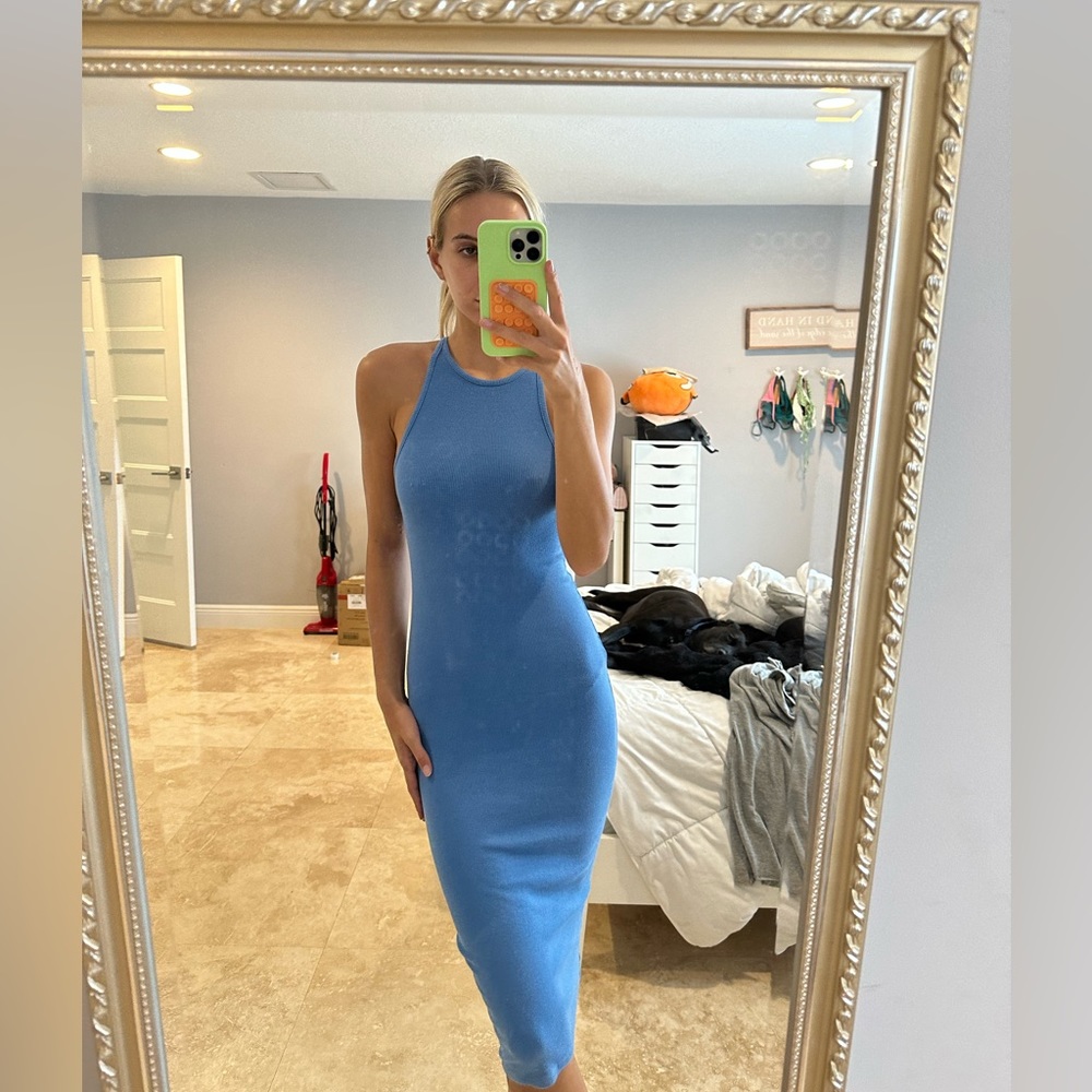 Zara ribbed midi dress